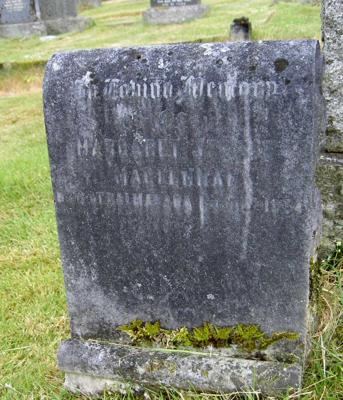 Photo of headstones/Margaret Jessie MacLennan d1954 hdstn Lochalsh